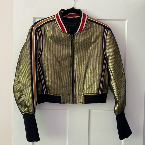 BCBG Andreas Metallic Bomber Jacket - Picture 6 of 7